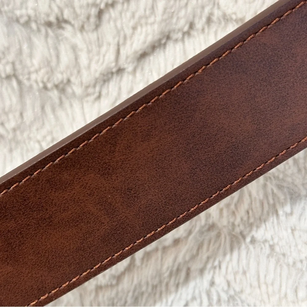 George Men's Belt Size 34 Colors:‎ Brown and Silver NEW NWT